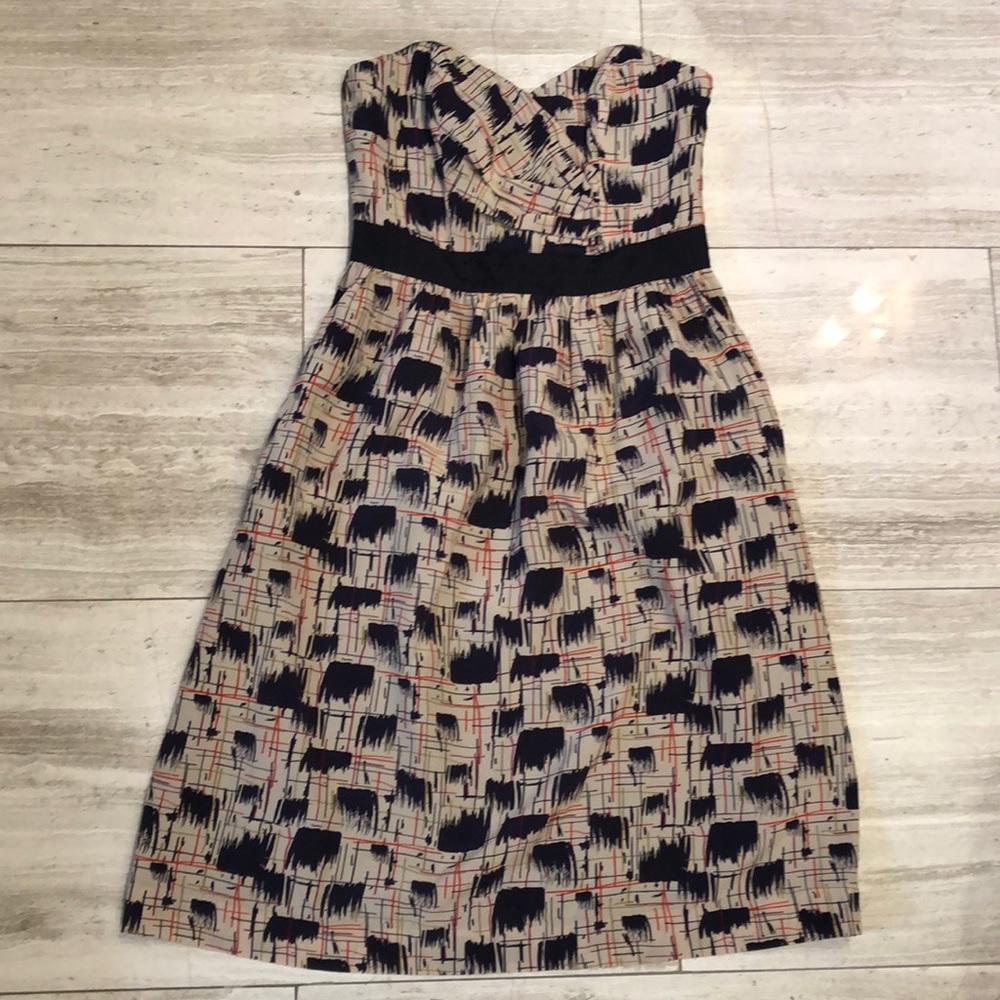 Anthropologie Burlapp strapless dress